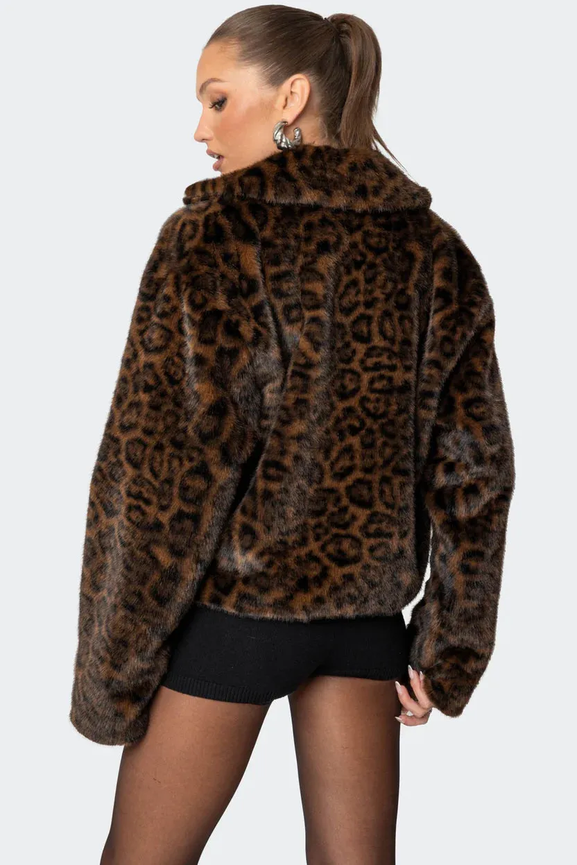 Wild Luxe Leopard Faux Fur Jacket