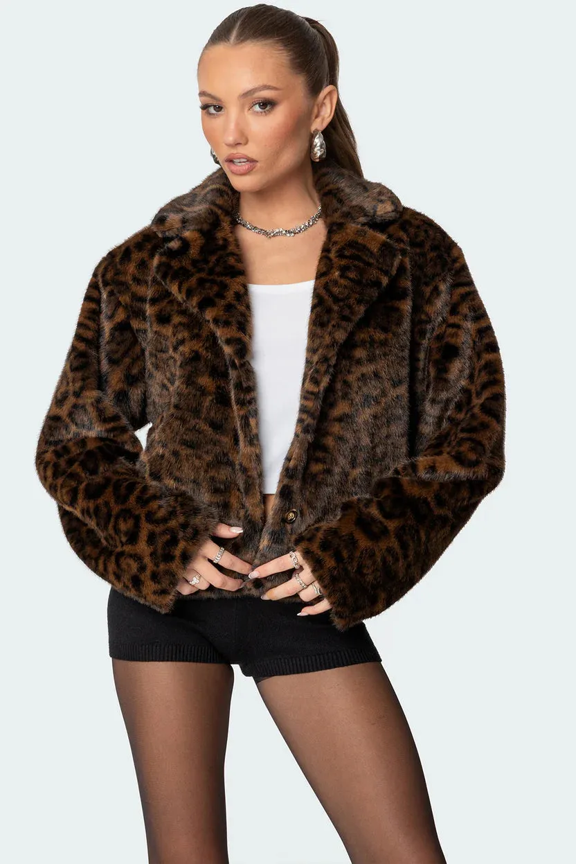 Wild Luxe Leopard Faux Fur Jacket