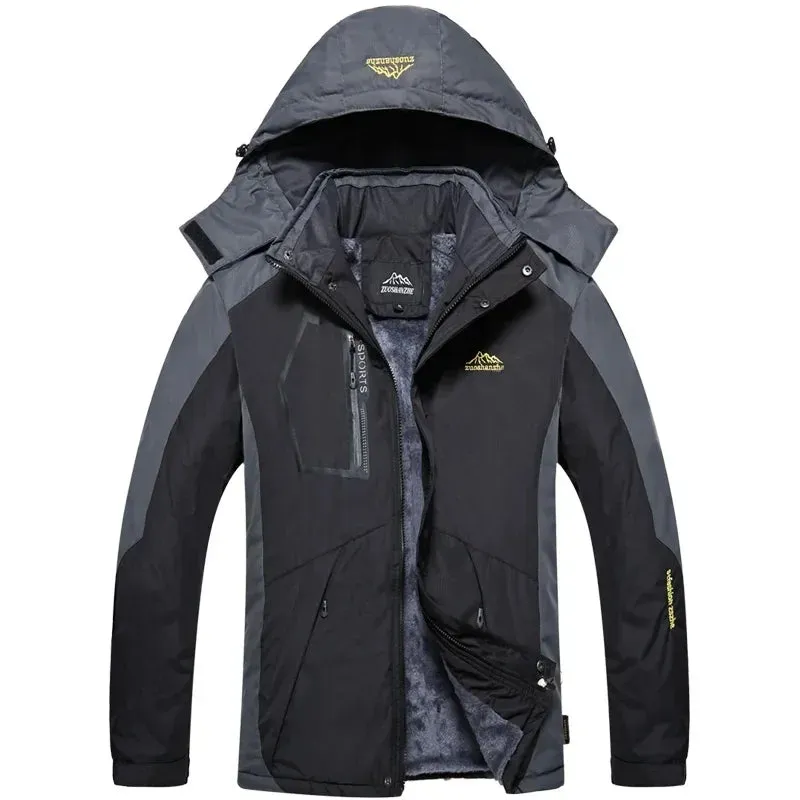 Winter  Windproof Jacket Warm Thicken Outdoor Coats Casual Velvet Jackets cho