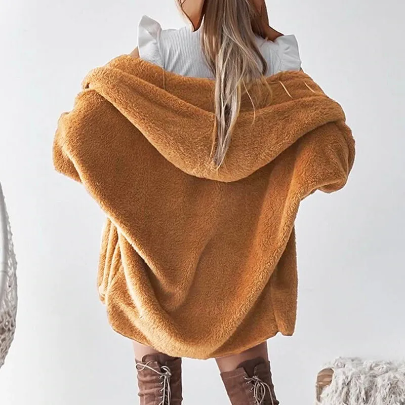 Women's Autumn/Winter Fur Cardigan With Long Sleeves