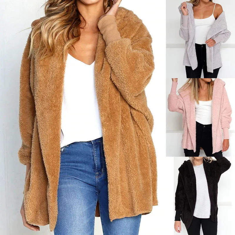 Women's Autumn/Winter Fur Cardigan With Long Sleeves