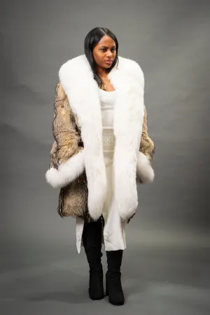 Women's Coyote and Fox 3/4 Coat