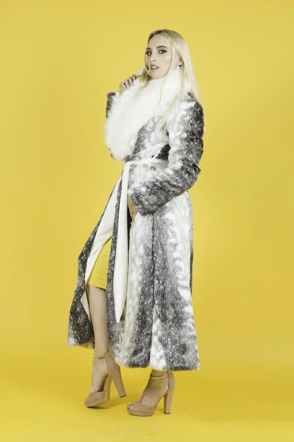 Women's Empress Coat in "Snow Leopard"