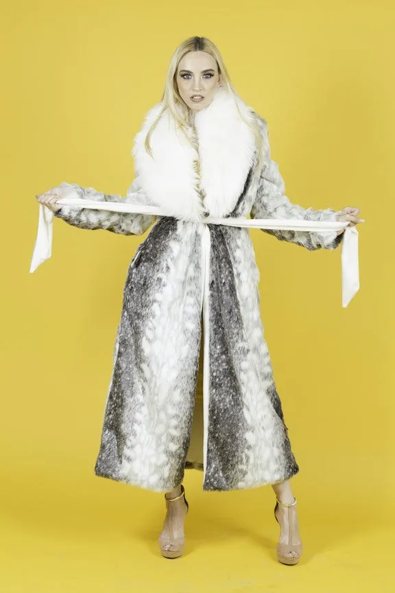 Women's Empress Coat in "Snow Leopard"