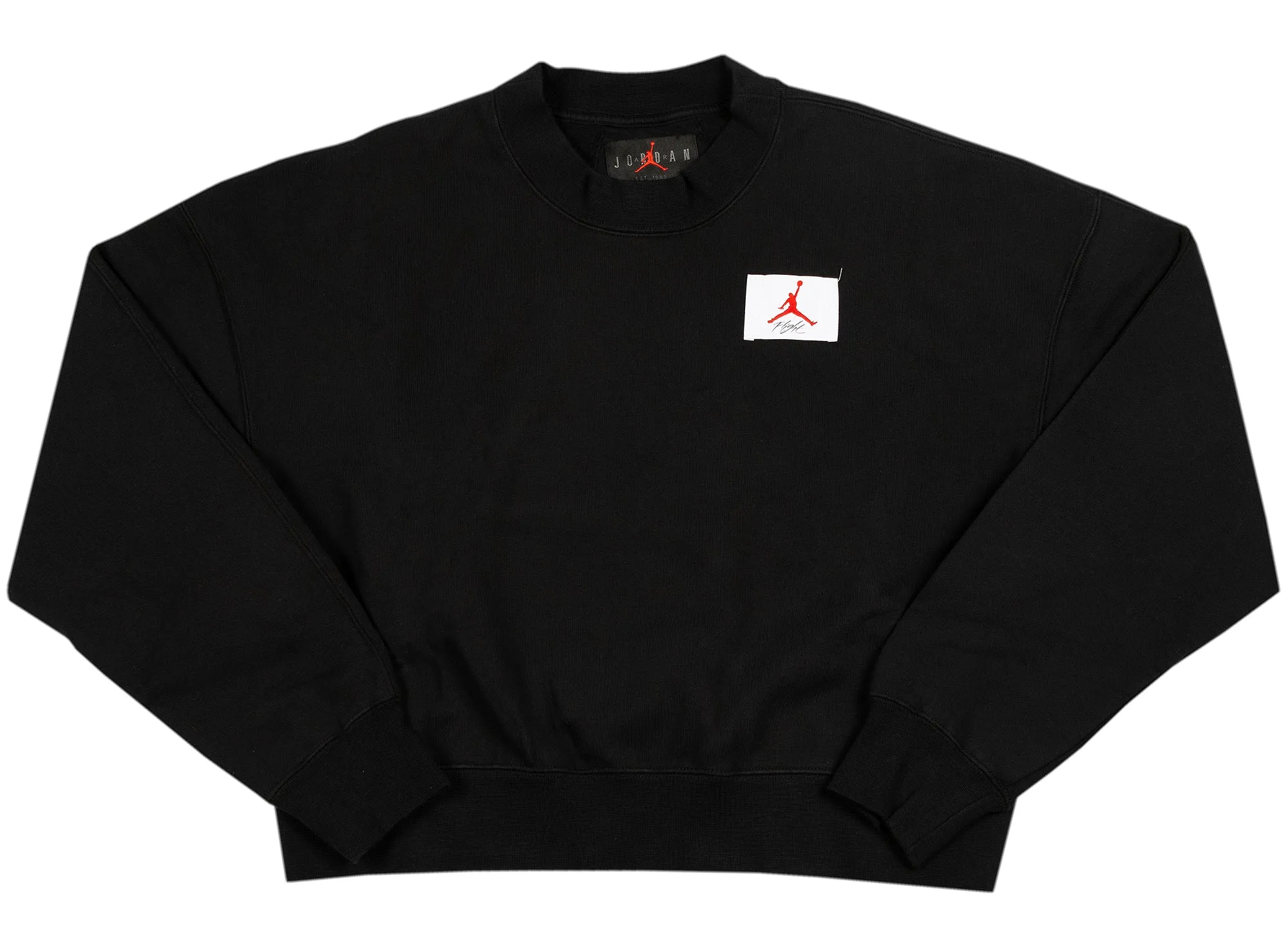 Women's Jordan Flight Fleece Crewneck in Black