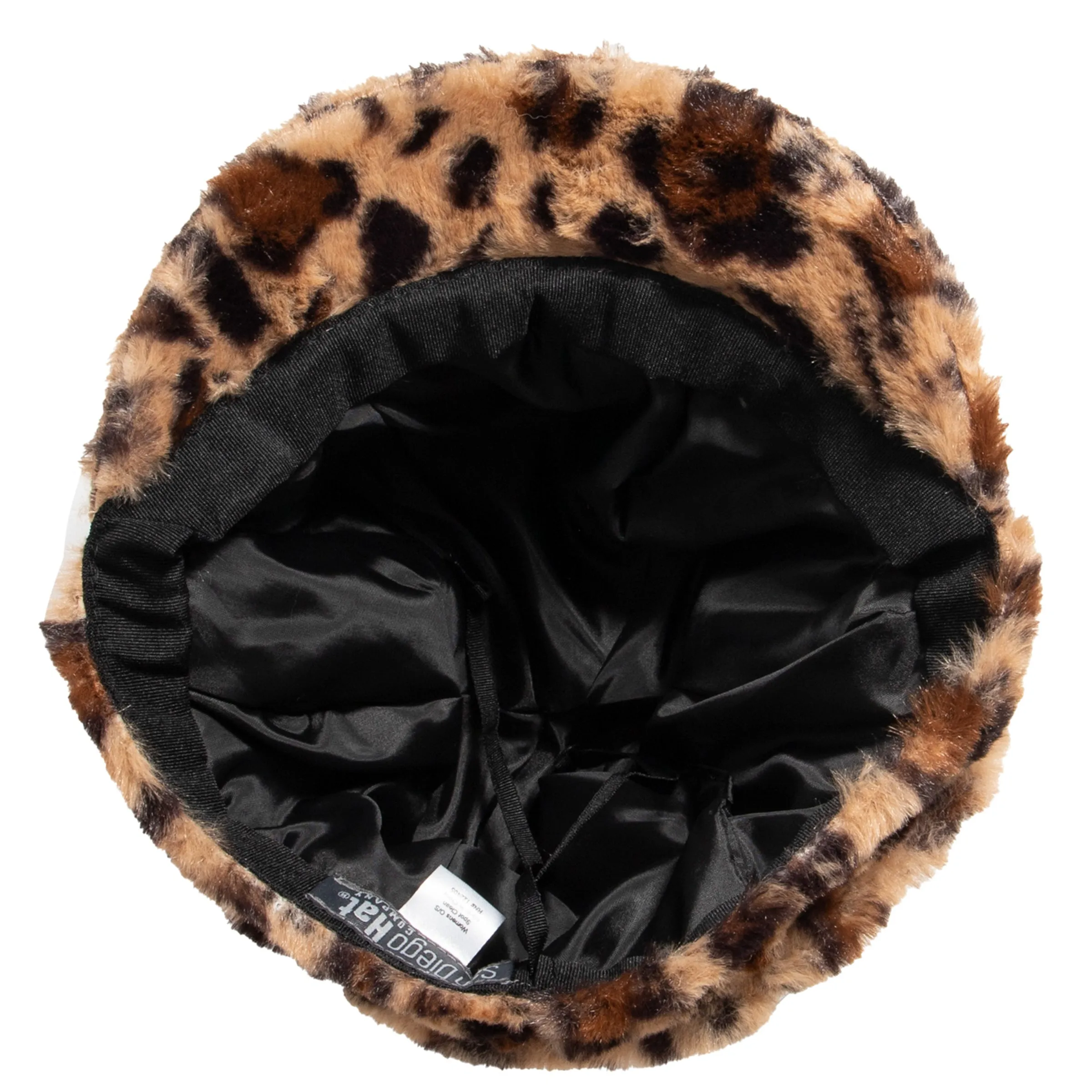 Women's leopard faux fur baker boy