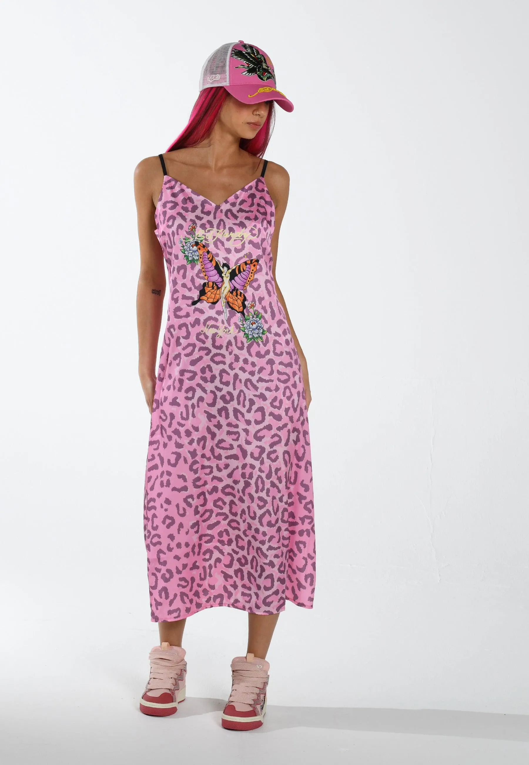 Womens Motherfly Slip Dress - Pink