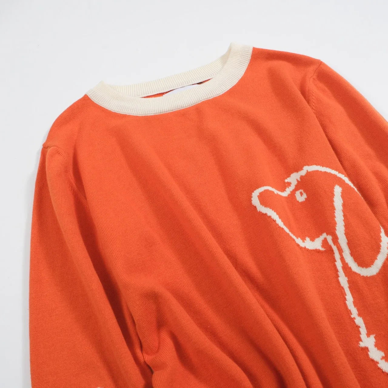 Women's orange vintage knit jumper