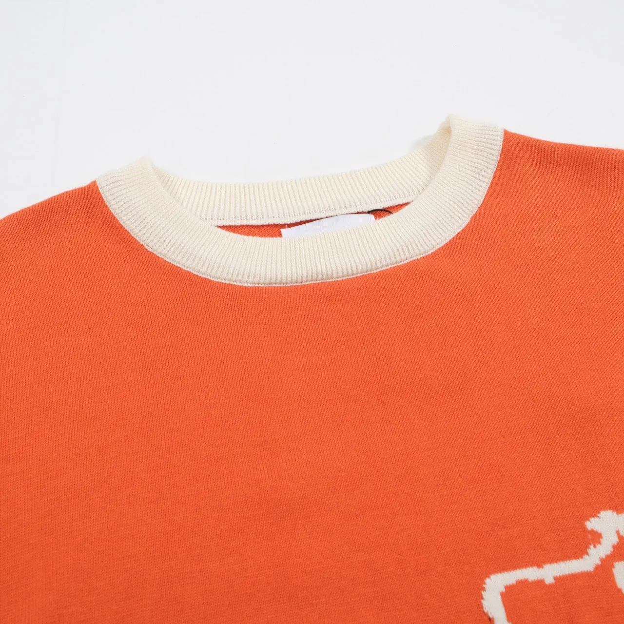 Women's orange vintage knit jumper