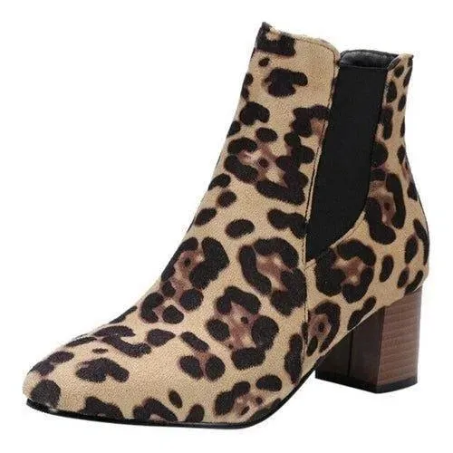 Women's Snow Boots Leopard-Printed