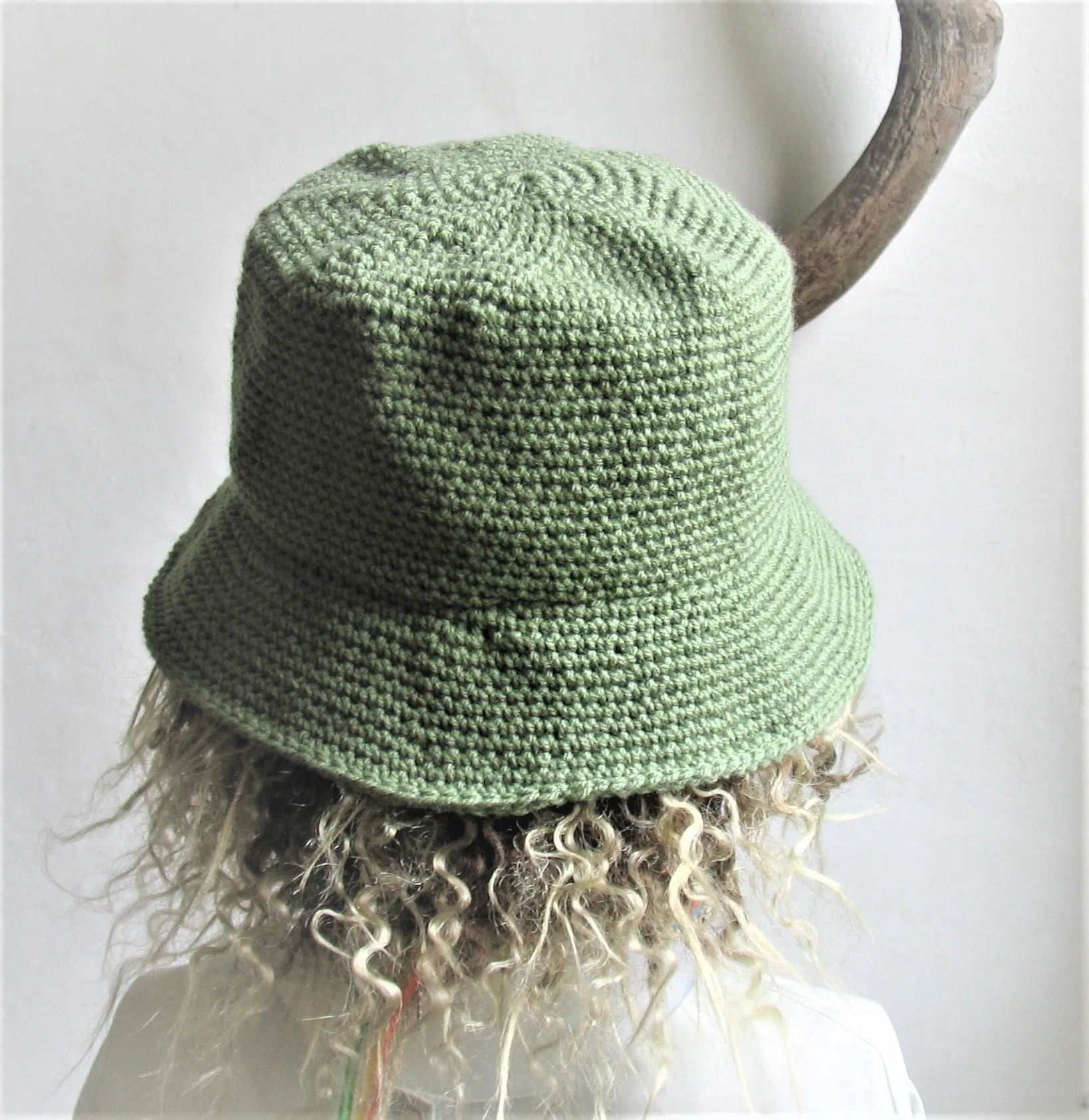 XXL Handmade Crochet Dreads Hat Rustic Hat Bohemian Western Hat Boho Hippie Hipster Festival Hat Girl's Crochet Hat bucket hats Toddler Baby hat Ladies hat