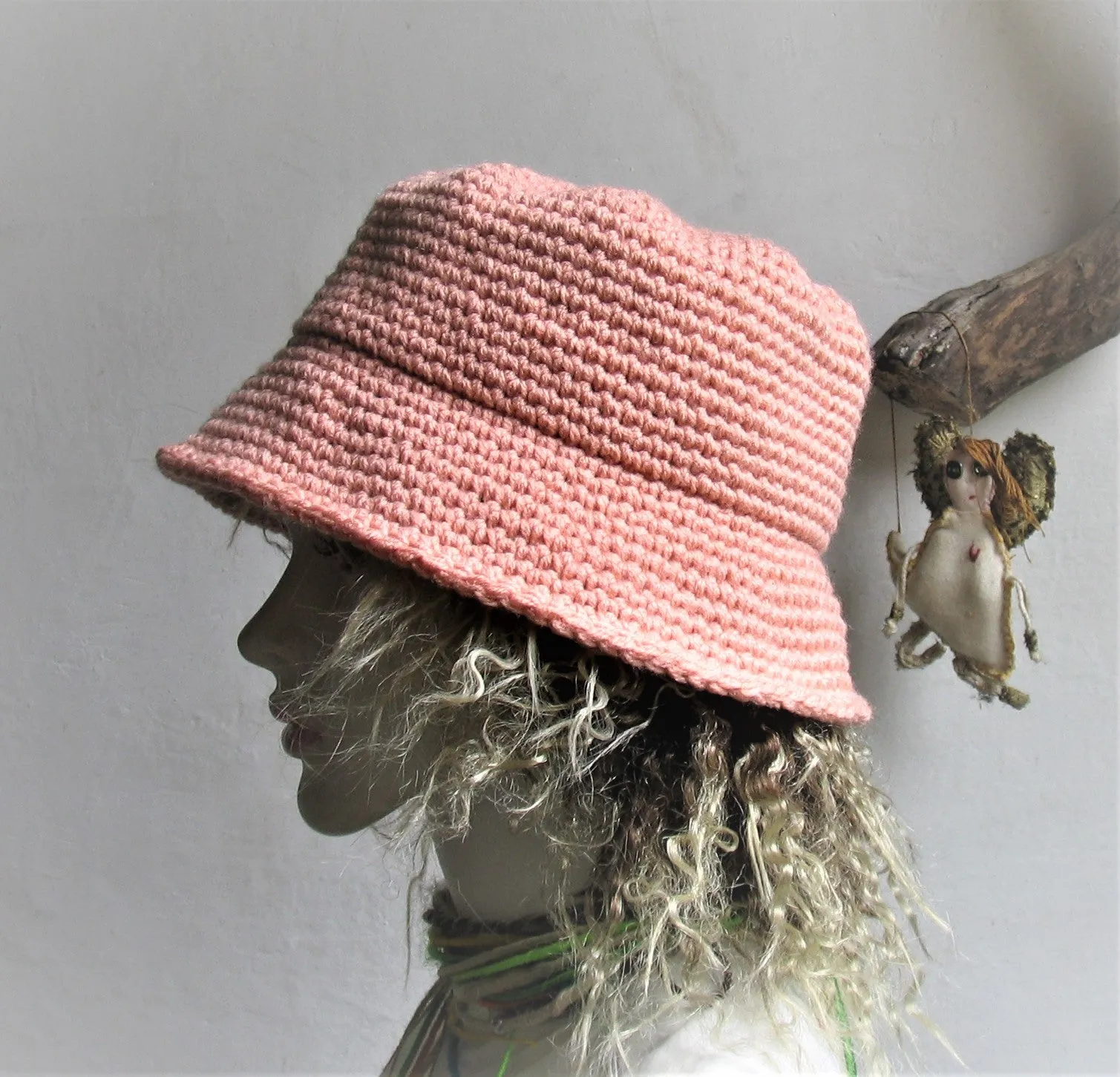 XXL Handmade Crochet Dreads Hat Rustic Hat Bohemian Western Hat Boho Hippie Hipster Festival Hat Girl's Crochet Hat bucket hats Toddler Baby hat Ladies hat